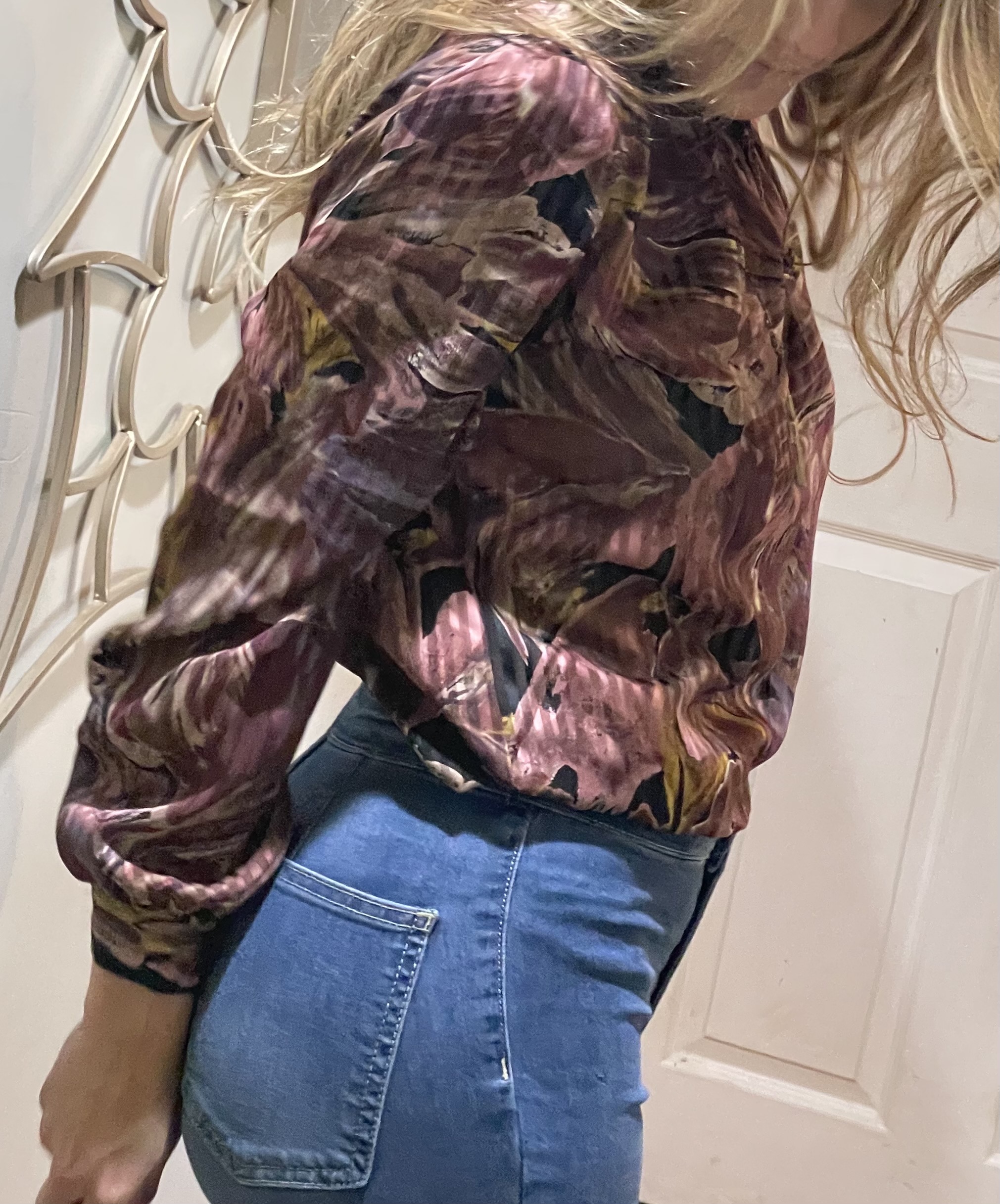 Vintage Autumn Floral Blouse