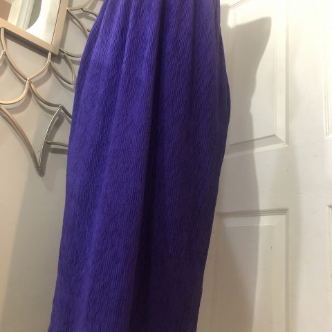 80s/90s Purple Wrinkled Maxi Skirt
