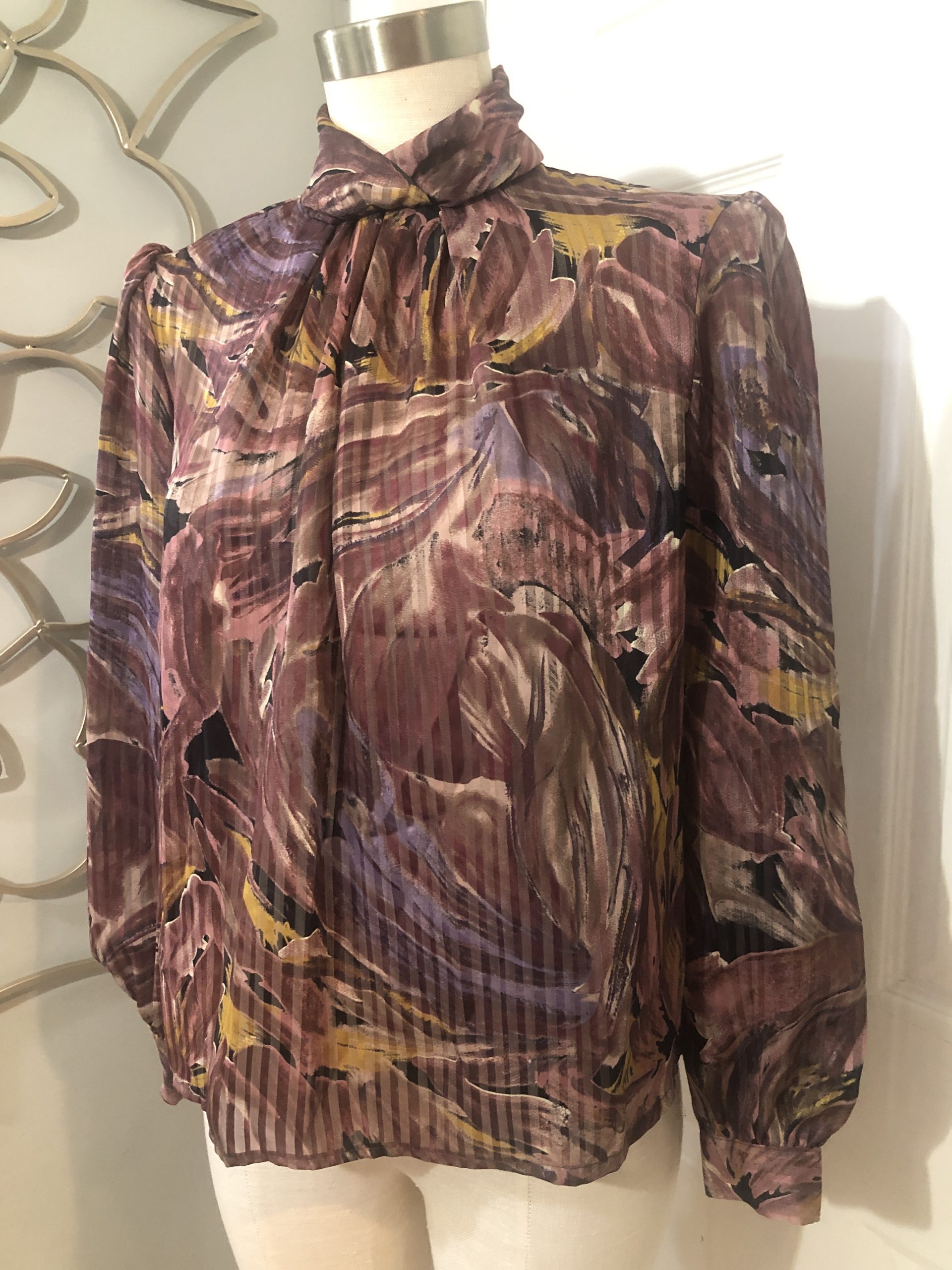 Vintage Autumn Floral Blouse - Image 2
