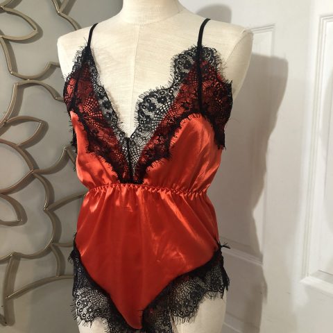 Sexy Red Vintage 80s Teddy